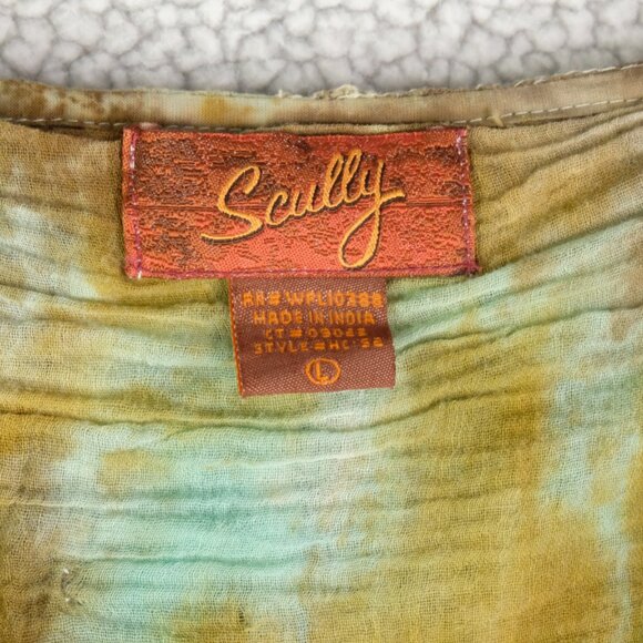 Scully Skirt Womens Large Boho Flare Ethnic Tie Dye Crochet Lace Festival - Picture 6 of 8